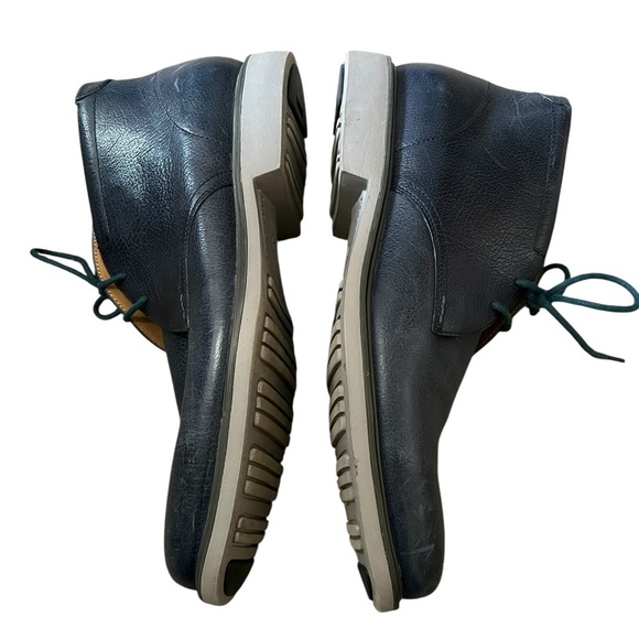 Cole Haan Grand.os blue leather lace up chukka boot